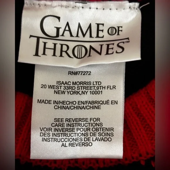 Game of Thrones Westeros Ugly Christmas Holiday Sweater “Joy To The Realm” Large - Picture 4 of 6